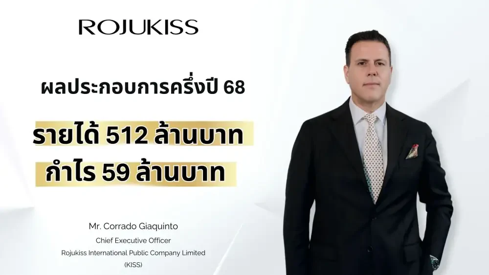 KISS กวาดรายได้ครึ่งปี 68 ที่ 512 ลบ. กำไร 59 ลบ. พร้อมการเติบโตอย่างแข็งแกร่งในระดับสองหลักของยอดขายหน้าร้าน (Sell Out) ตอกย้ำความเป็นผู้นำอันดับ 1 ในตลาดมาสก์หน้า และแต่งตั้งตัวแทนจำหน่ายใน
